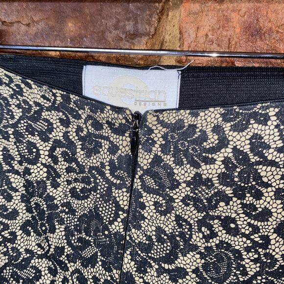 Equestrian Designs Vintage Lace Print Jacket & Pants Set Women's Size Medium - Picture 11 of 13